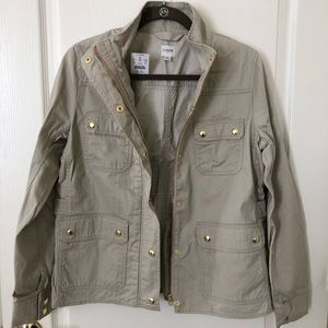 J. Crew Resin Coated Twill Field Jacket